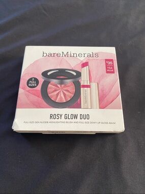 bareMinerals Rosy Glow Duo - Pink Blush & Pink Lip Balm